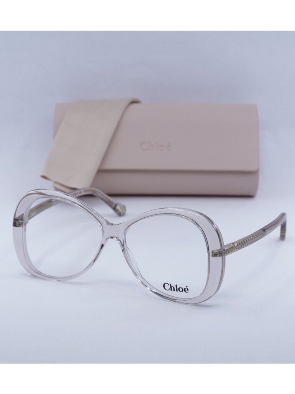 Chloe CH0011O 002 Butterfly Eyeglasses - Transparent Pink 56mm